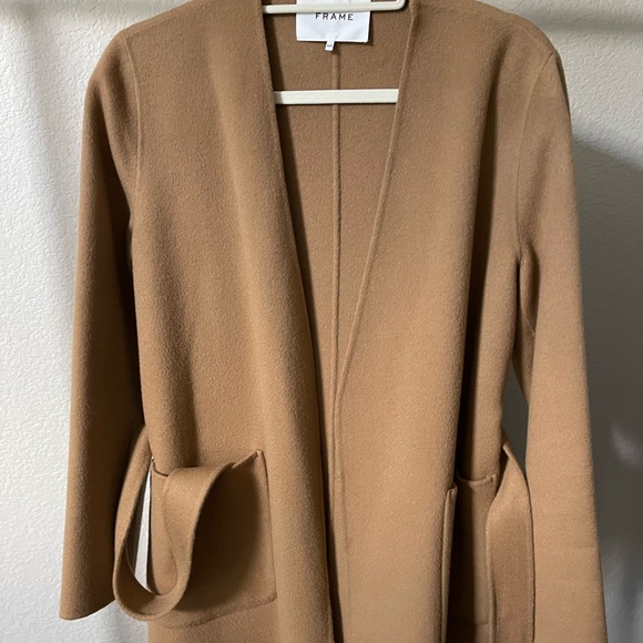 Frame Bell Wool Cashmere Double Face Coat Size S - Picture 9 of 12